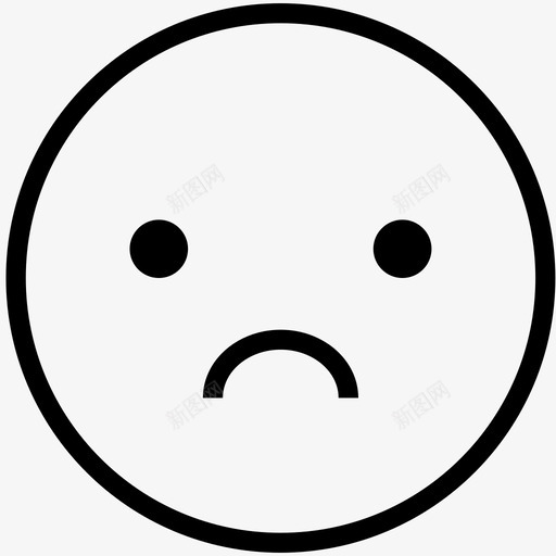 皱眉沮丧悲伤图标svg_新图网 https://ixintu.com 可爱的表情 悲伤 沮丧 皱眉