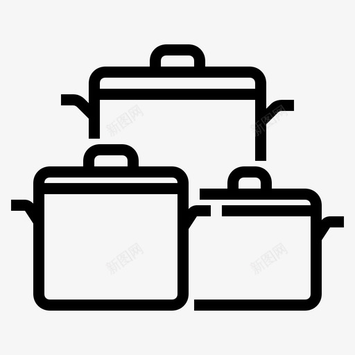 锅煮沸炊具图标svg_新图网 https://ixintu.com 厨房 厨房和炊具 汤 炊具 煮沸 锅