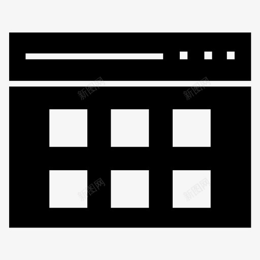 多个选项卡浏览器列表图标svg_新图网 https://ixintu.com 列表 多个选项卡 浏览器 网页