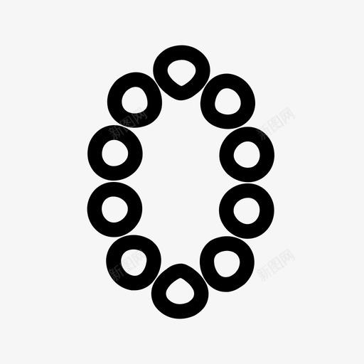 项链珍珠时尚图标svg_新图网 https://ixintu.com 时尚 珍珠 项链