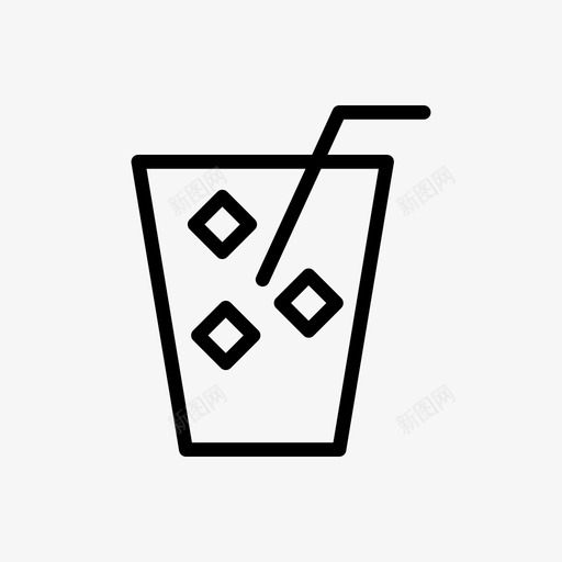 苏打水饮料玻璃杯图标svg_新图网 https://ixintu.com 假日 夏季和假日雕文图标 果汁 玻璃杯 苏打水 饮料