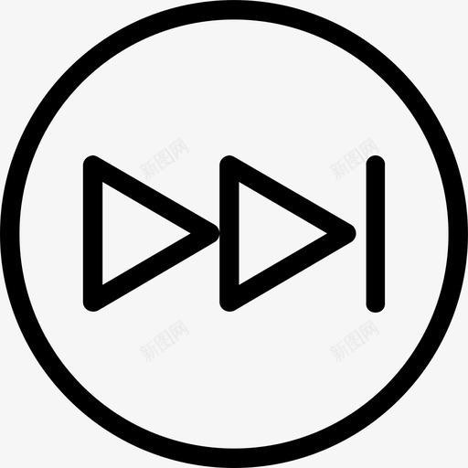 快进下一步跳过图标svg_新图网 https://ixintu.com 下一步 声音 多媒体声音环绕线 快进 跳过