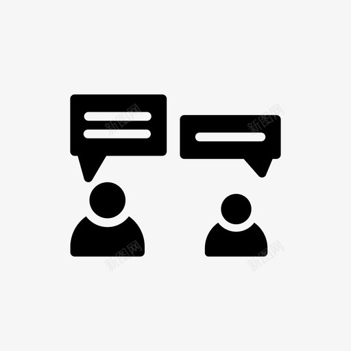 讨论聊天对话图标svg_新图网 https://ixintu.com 信息 对话 技术 聊天 讨论 项目规划字形第一卷