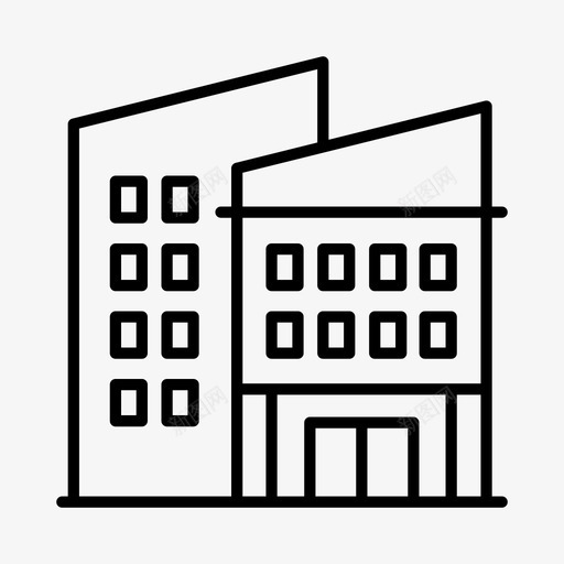 工业仓库建筑工厂图标svg_新图网 https://ixintu.com 制造业 工业 工业仓库 工厂 建筑