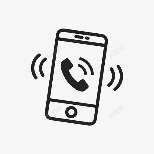 手机闹钟来电手机铃声图标svg_新图网 https://ixintu.com 手机铃声 手机闹钟 来电