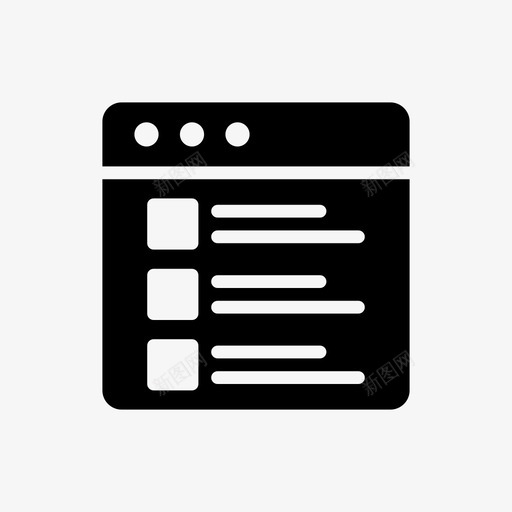 网页检查表表格图标svg_新图网 https://ixintu.com 互联网 技术 检查表 网页 表格 项目规划字形第一卷