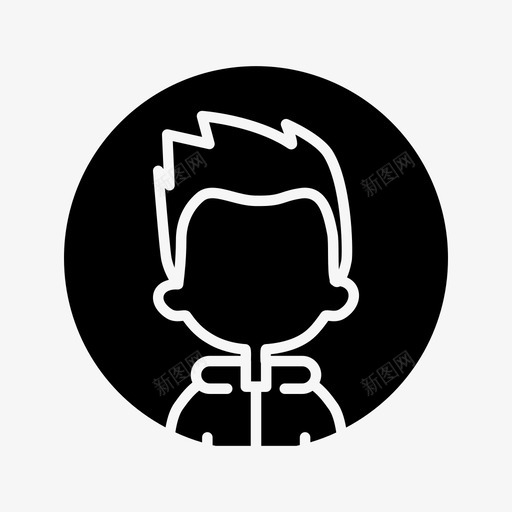 照片男孩化身身份图标svg_新图网 https://ixintu.com 个人资料 化身 图片 照片男孩 身份
