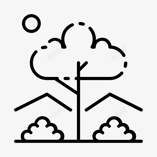 山水自然观光图标svg_新图网 https://ixintu.com 家具 家电 山水 树木 自然 观光