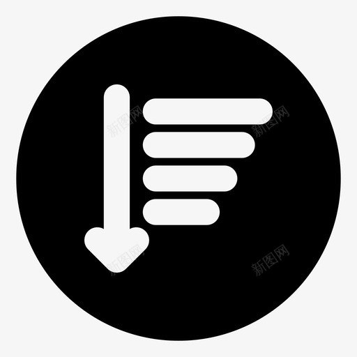 降序排序排列从高到低图标svg_新图网 https://ixintu.com ui元素 从高到低 减少 排列 降序排序
