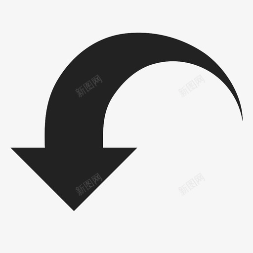 箭头方向u形转弯图标svg_新图网 https://ixintu.com u形转弯 方向 箭头