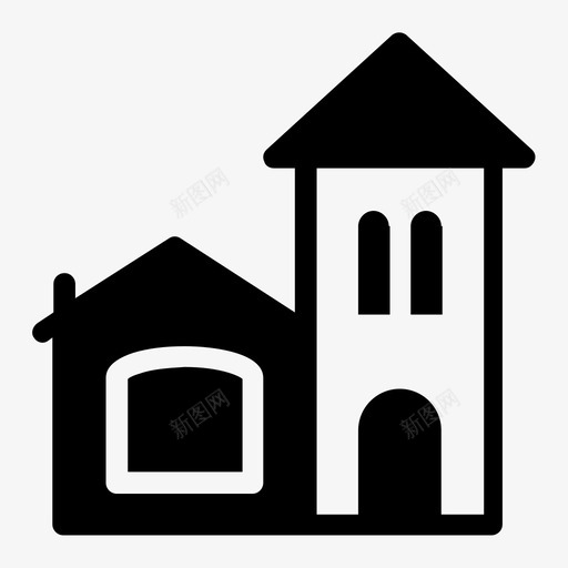 地标建筑双人房图标svg_新图网 https://ixintu.com 位置 双人房 地标 建筑 房产 房产铭文