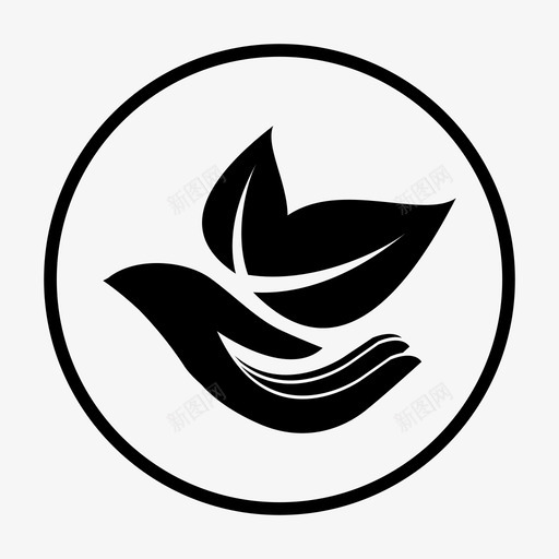 绿色生态草本图标svg_新图网 https://ixintu.com 叶子 生态 绿色 自然 草本