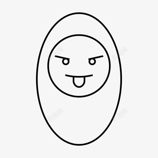 侮辱愤怒吐舌头图标svg_新图网 https://ixintu.com 侮辱 吐舌头 婴儿快车 愤怒