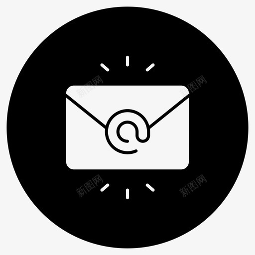 发送电子邮件附件业务图标svg_新图网 https://ixintu.com 业务 业务图标细圆圈填充 信封 发送电子邮件 消息 财务 附件
