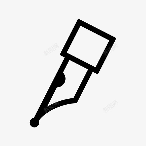 钢笔笔尖签名图标svg_新图网 https://ixintu.com 书写 物品 笔尖 签名 钢笔
