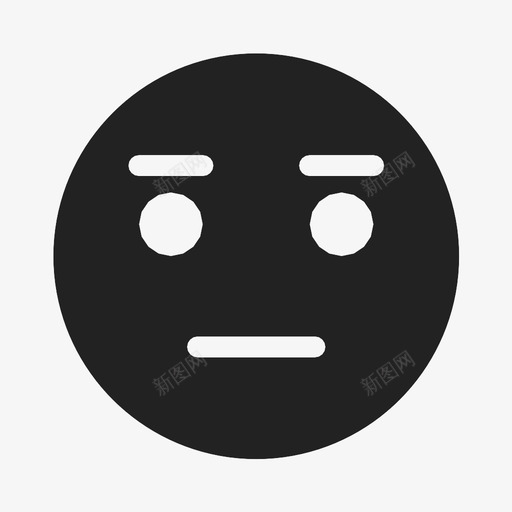 中性脸表情符号扑克脸图标svg_新图网 https://ixintu.com 中性脸 扑克脸 直面 表情符号