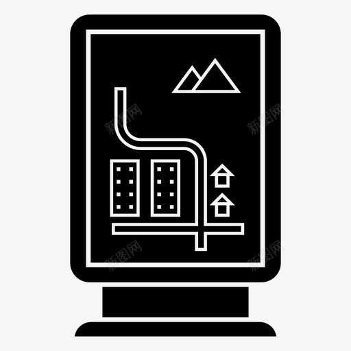 地图城市gps图标svg_新图网 https://ixintu.com gps 地图 城市 城镇 标志 街道