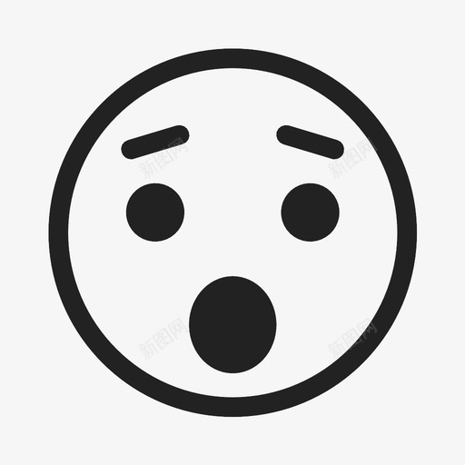 担心的脸表情符号担心图标svg_新图网 https://ixintu.com 担心 担心的脸 表情符号