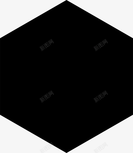六边形六角形数学图标svg_新图网 https://ixintu.com 六角形 六边形 形状 数学