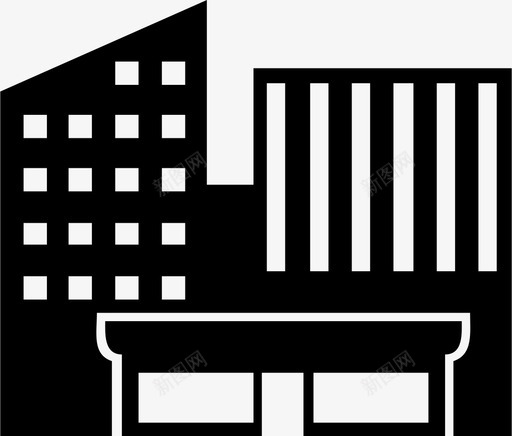 城市建筑人群图标svg_新图网 https://ixintu.com 人群 城市 建筑 摩天大楼 高楼