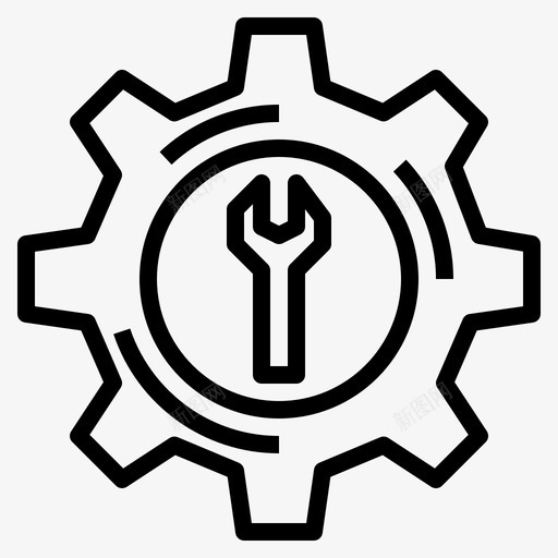 齿轮工具团队合作图标svg_新图网 https://ixintu.com 团队合作 工具 齿轮