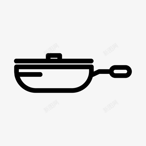 锅烹饪食物图标svg_新图网 https://ixintu.com 厨房 烹饪 煎锅 锅 食物