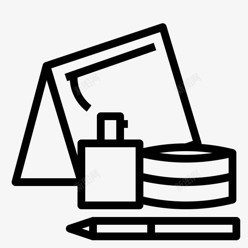 包化妆品梳妆台图标svg_新图网 https://ixintu.com 包 化妆品 梳妆台