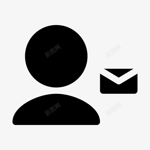 邮件用户联系人信封图标svg_新图网 https://ixintu.com 信封 用户操作实心 联系人 邮件 邮件用户
