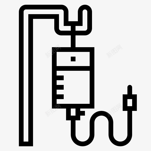 血袋护理生理盐水图标svg_新图网 https://ixintu.com 医疗成分 手术 护理 生理盐水 血袋