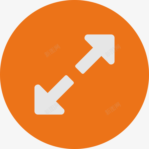 橙色缩放按钮svg_新图网 https://ixintu.com 橙色缩放按钮 缩放