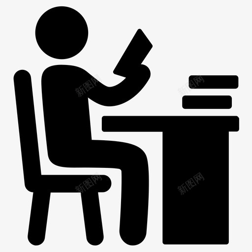学习教育阅读图标svg_新图网 https://ixintu.com 人 学习 学生 教育 阅读