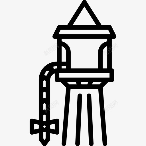 塔童话头发图标svg_新图网 https://ixintu.com 传说 塔 头发 故事 童话