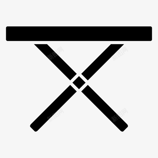 桌子折叠桌家具图标svg_新图网 https://ixintu.com 家具 折叠桌 桌子 桌子实心