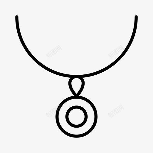 采购产品项链配件时装图标svg_新图网 https://ixintu.com 时装 珠宝 配件 采购产品项链 项链