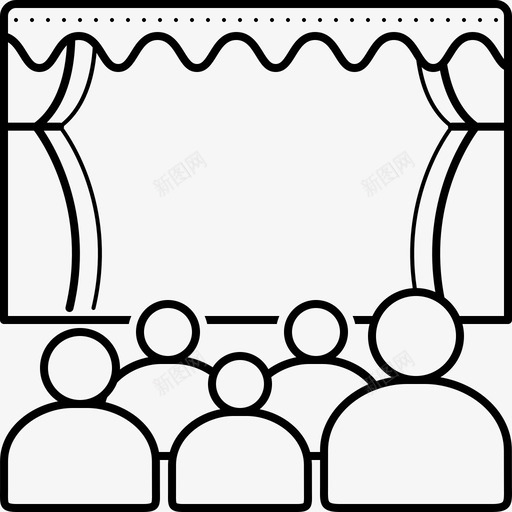 剧院观众电影院图标svg_新图网 https://ixintu.com 剧院 电影院 舞台 观众