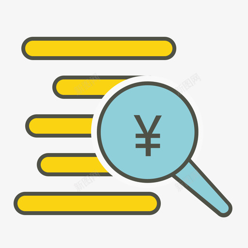 佣金查询svg_新图网 https://ixintu.com 佣金查询 填充 多色 商务