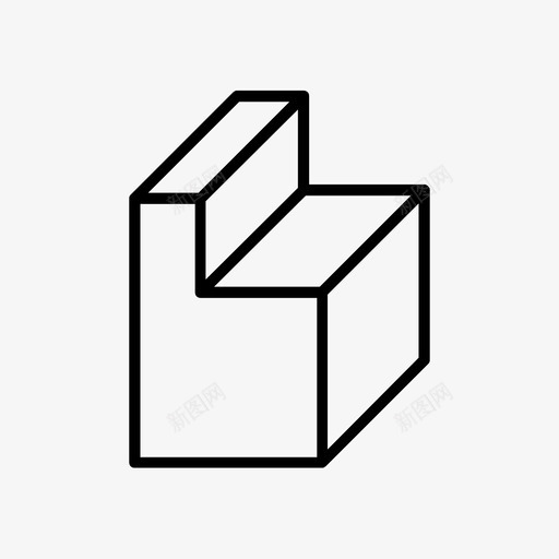 楼梯长方体几何体图标svg_新图网 https://ixintu.com 几何体 形状 楼梯 正方形 自然 长方体
