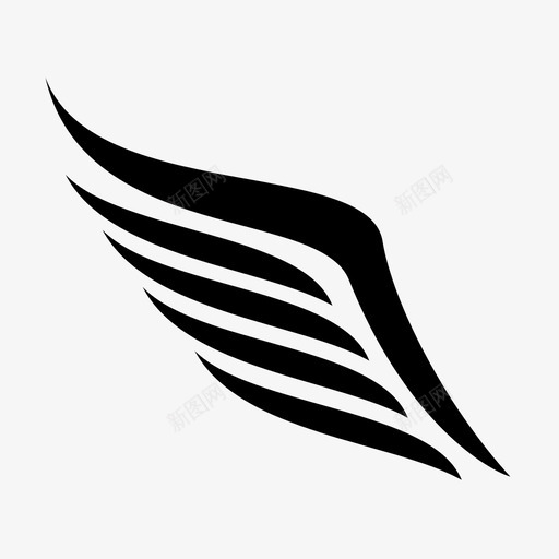 翅膀鸟的翅膀飞翔图标svg_新图网 https://ixintu.com 有翅膀 翅膀 自由 飞翔 鸟的翅膀