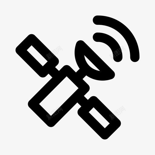 卫星网络信号图标svg_新图网 https://ixintu.com 信号 卫星 教育 无线 空间 网络