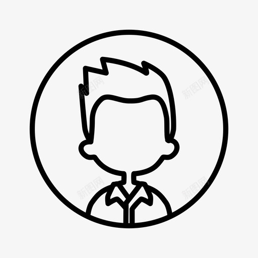 侧写男孩头像男图标svg_新图网 https://ixintu.com 侧写男孩 头像 照片 男