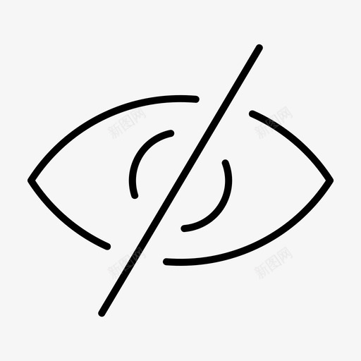 没有视图眼睛隐藏图标svg_新图网 https://ixintu.com 所有大小的基本图标 没有可见性 没有看到 没有视图 没有阅读 眼睛 隐藏