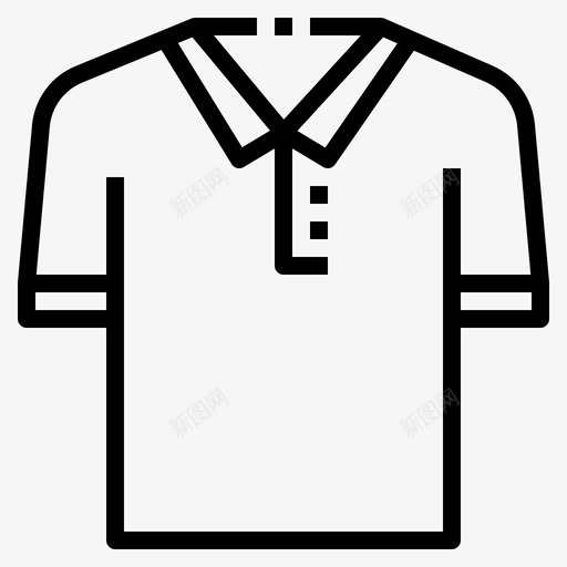 T恤衣服马球衫图标svg_新图网 https://ixintu.com T恤 生活方式 衣服 马球衫