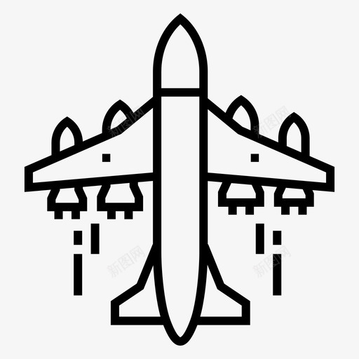 军用运输机飞机货物图标svg_新图网 https://ixintu.com 军用航线 军用运输机 现代战争 货物 飞机