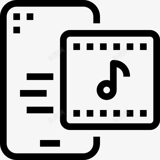 音乐播放器媒体手机图标svg_新图网 https://ixintu.com 媒体 手机 智能手机 歌曲 视频制作 音乐播放器