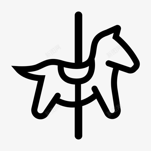 旋转木马游乐园嘉年华图标svg_新图网 https://ixintu.com 嘉年华 旋转木马 游乐园 马戏团