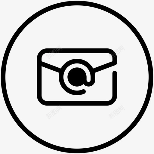 电子邮件附件信封图标svg_新图网 https://ixintu.com 信封 发送 商业营销图标粗圆轮廓打开 电子邮件 附件