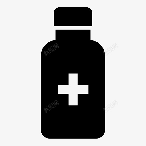 药瓶医疗保健药片图标svg_新图网 https://ixintu.com 医学图标 医疗保健 处方 药片 药瓶