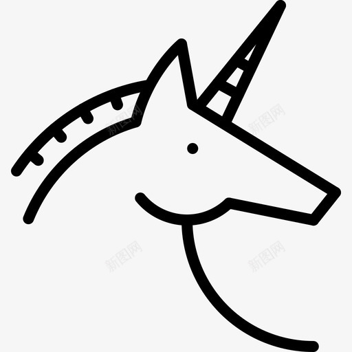 独角兽仙女角图标svg_新图网 https://ixintu.com 仙女 故事 独角兽 童话 角 马