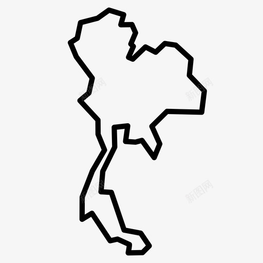 泰国地图图标svg_新图网 https://ixintu.com 泰国地图