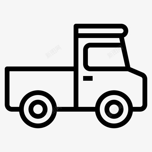 皮卡运输卡车图标svg_新图网 https://ixintu.com 农场 卡车 皮卡 运输